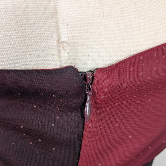 Vintage Nites Prom Dress Maxi Gown 6P Red Y2K Fairy Goth 90s Ombre Ruffle Glam - Picture 9 of 12